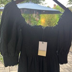 NWT Black Smocked Dress